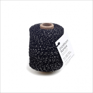 Lurex-koord – black – silver - 50 meter