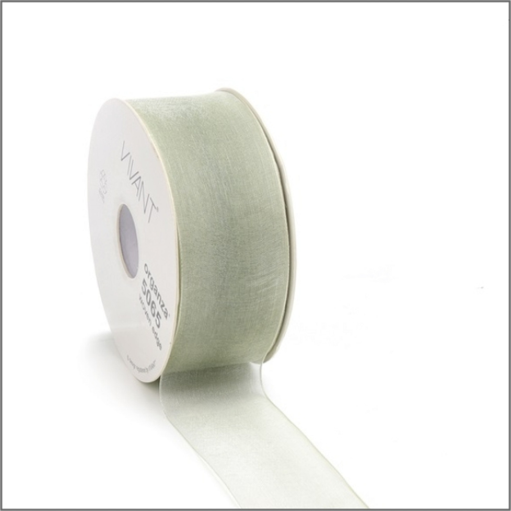 Organza Lint – nile-olijf – 25mm x 50 meter
