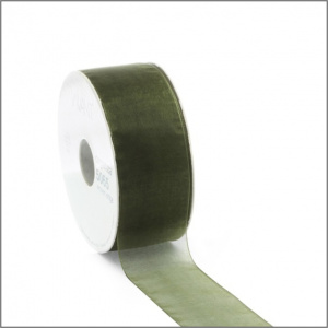 Organza Lint –mos groen – 25mm x 50 meter