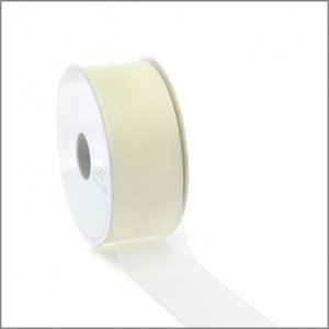 Organza Lint – crème – 25mm x 50 meter