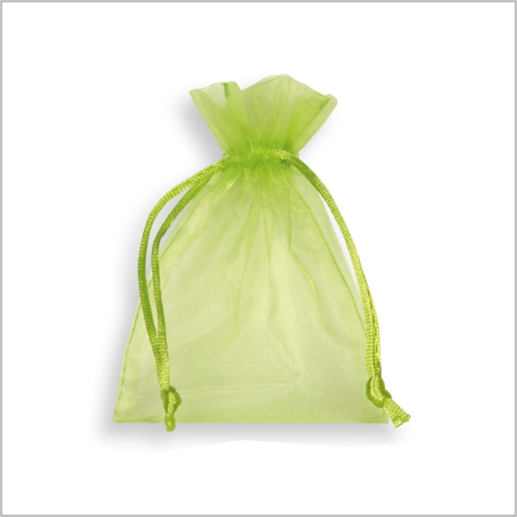 Organza zakje – 9 x 12cm – per 10 stuks – lime