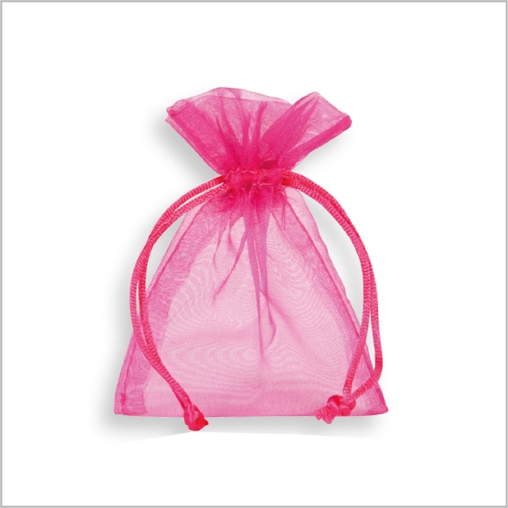 Organza zakje – 9 x 12cm – per 10 stuks – pink