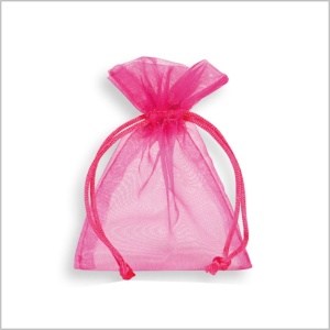 Organza zakje – 9 x 12cm – per 10 stuks – pink