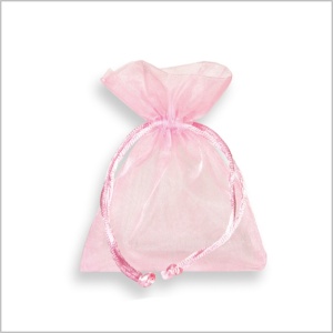 Organza zakje – 9 x 12cm – per 10 stuks – roze
