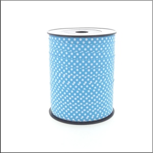 Krullint - Stip - 10 mm x 250 meter - Baby blauw