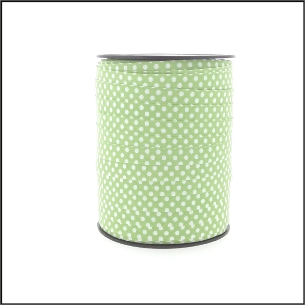 Krullint - Stip - 10 mm x 250 meter - Jade - Olijf