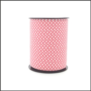 Krullint - Stip - 10 mm x 250 meter - Zacht roze