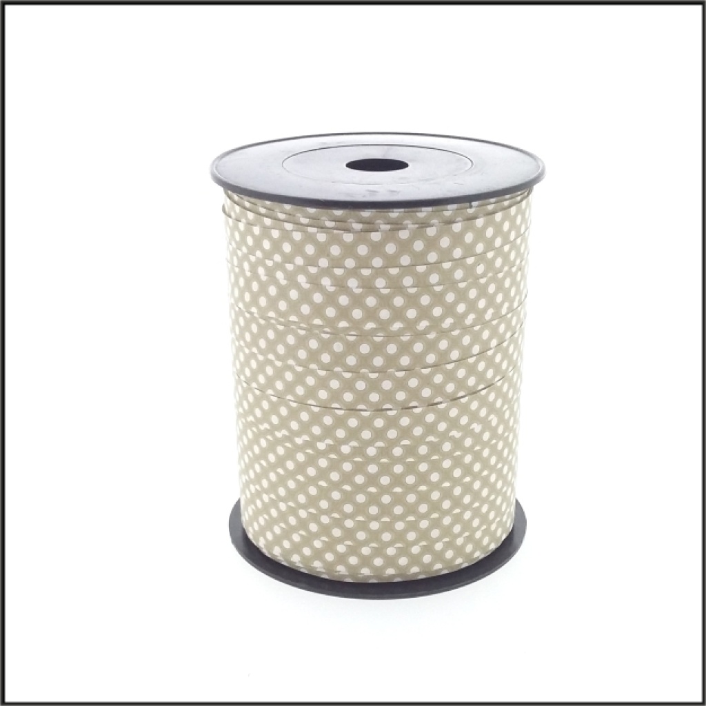 Krullint - Stip - 10 mm x 250 meter - Taupe