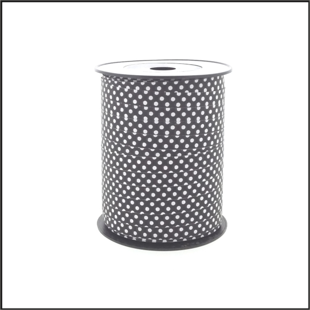 Krullint - Stip - 10 mm x 250 meter - Zwart