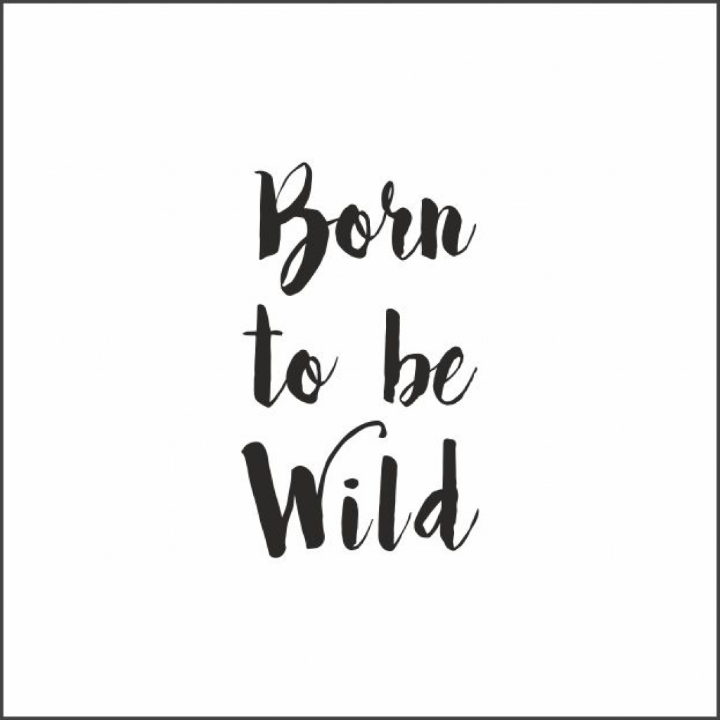 Wenskaart “Born to be wild” – 150 x 150 mm – Inclusief Envelop