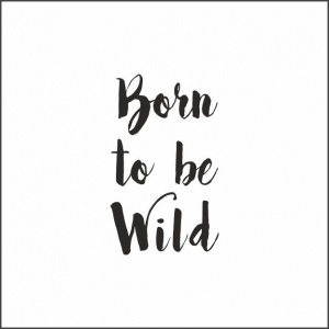 Wenskaart “Born to be wild” – 150 x 150 mm – Inclusief Envelop
