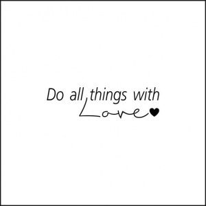 Wenskaart “Do all the things with love” – 150 x 150 mm – Inclusief Envelop