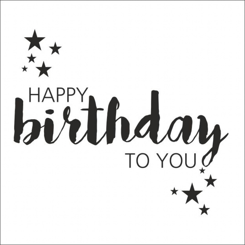 Wenskaart “Happy Birthday” – 150 x 150 mm – Inclusief Envelop