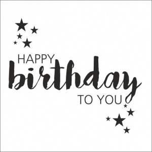 Wenskaart “Happy Birthday” – 150 x 150 mm – Inclusief Envelop