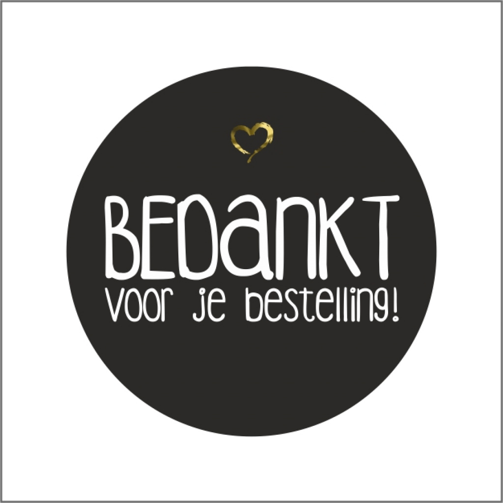 Webshop etiket – zwart