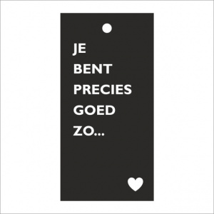 Cadeaukaartje – je bent precies goed zo