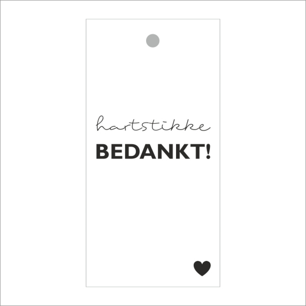 Cadeaukaartje – Hartstikke bedankt