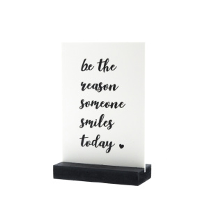 Decoplaatje – be the reason – met houder