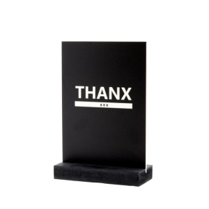Decoplaatje – Thanx – met houder