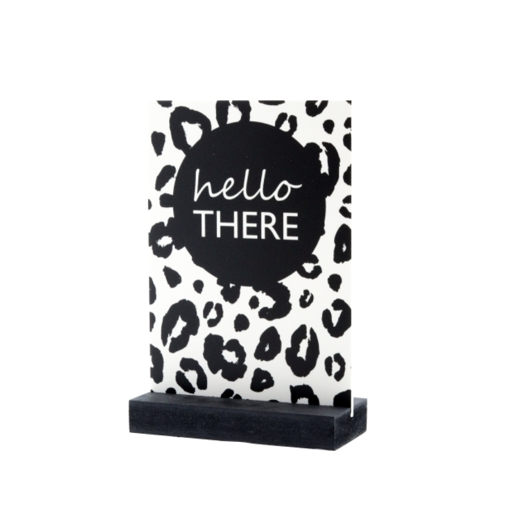 Decoplaatje – Hello There – met houder
