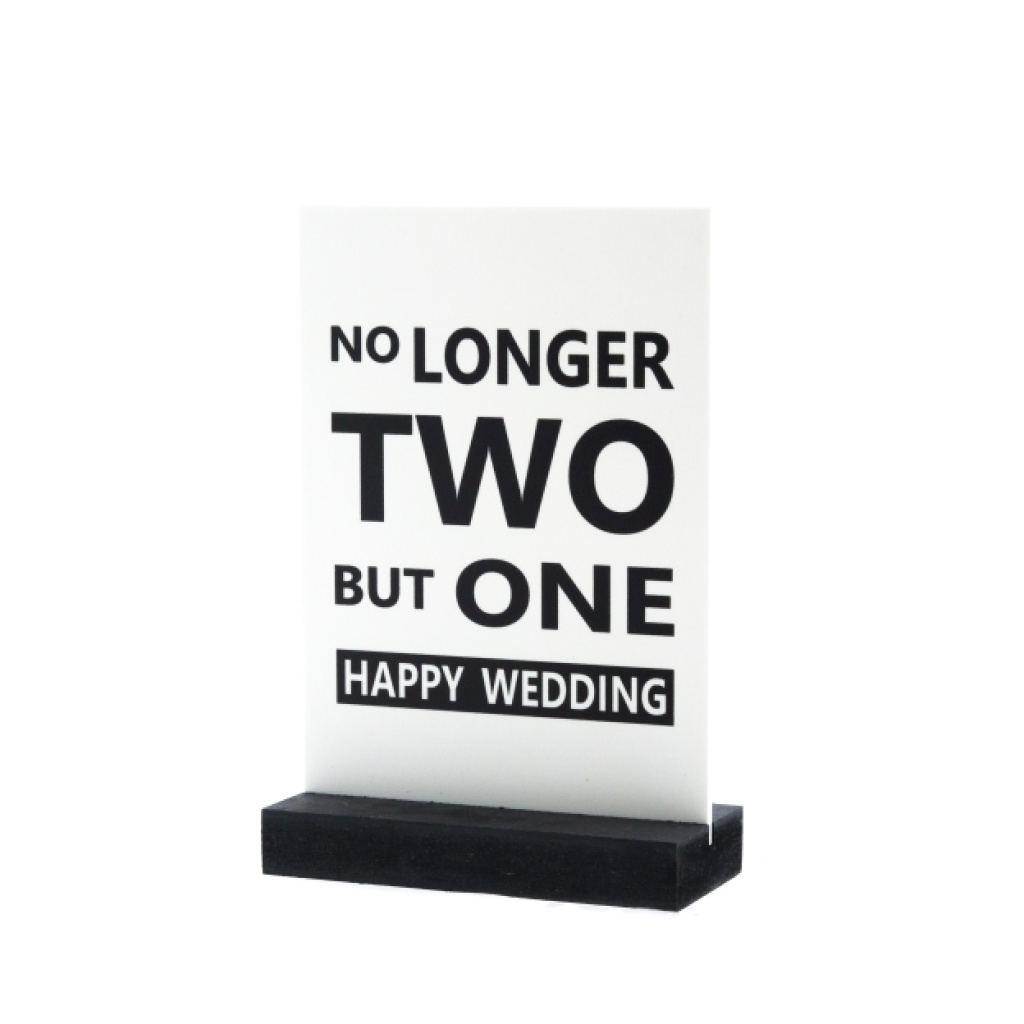 Decoplaatje – no longer two but one – met houder