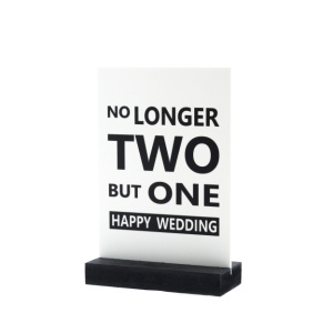 Decoplaatje – no longer two but one – met houder