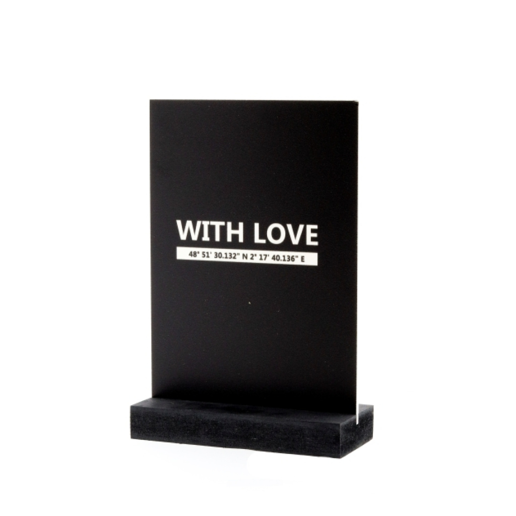 Decoplaatje – with love – met houder