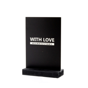 Decoplaatje – with love – met houder