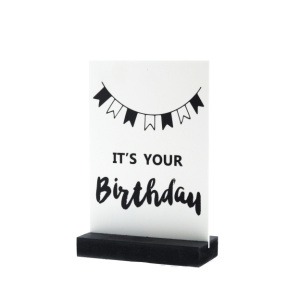 Decoplaatje – it’s your birthday – met houder