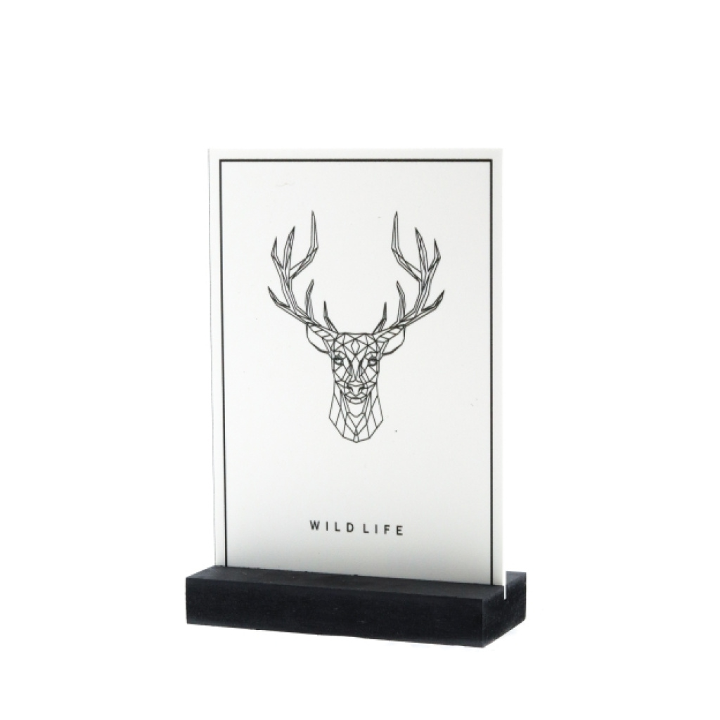 Decoplaatje – wildlife – met houder