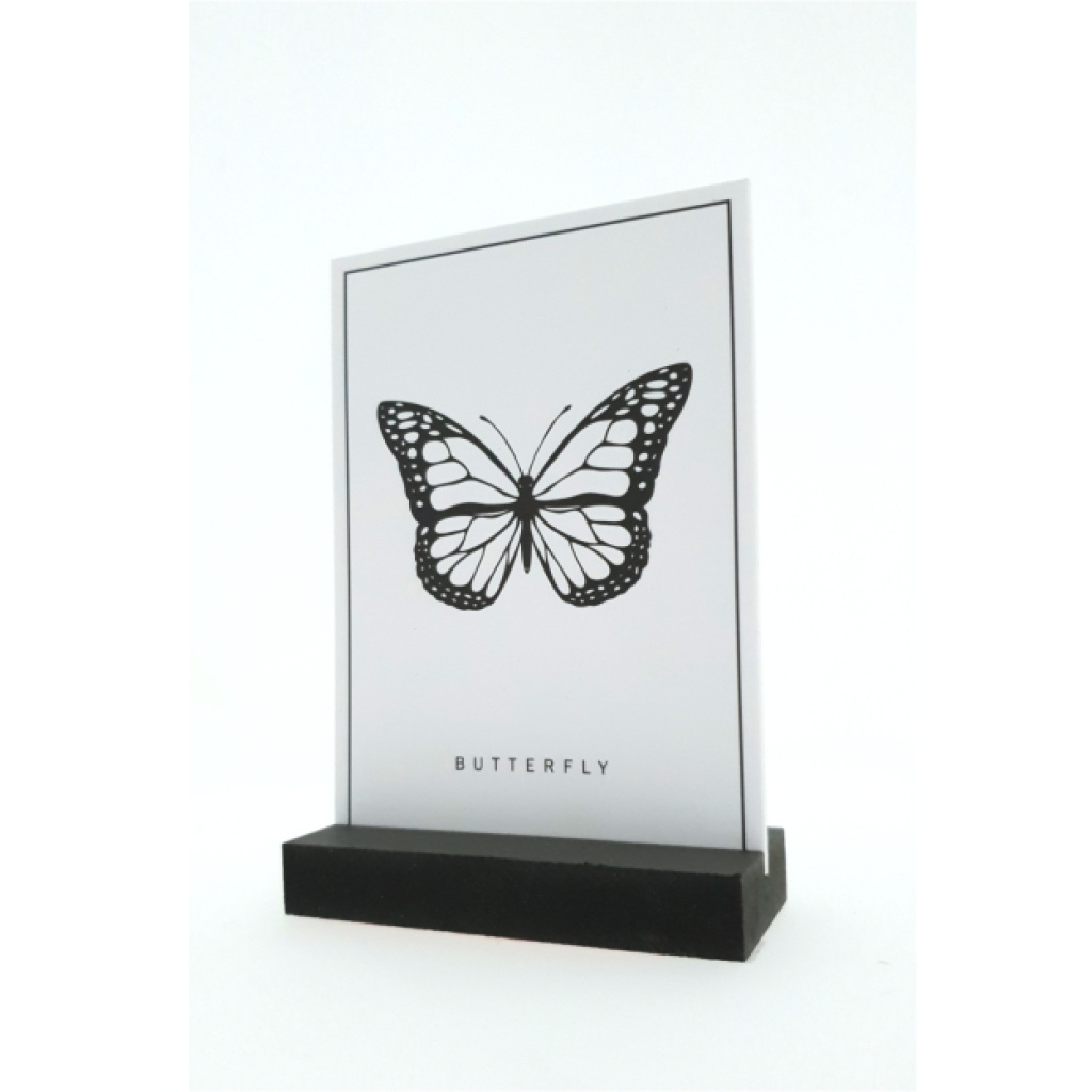 Decoplaatje – Butterfly – met houder