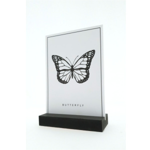 Decoplaatje – Butterfly – met houder
