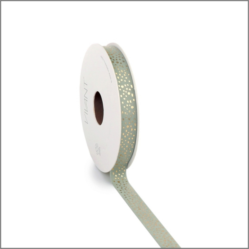 Velvet lint – 5 meter – Dotty - stipjes – emerald