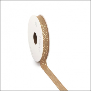 Velvet lint – 5 meter – Dotty - stipjes – brandy