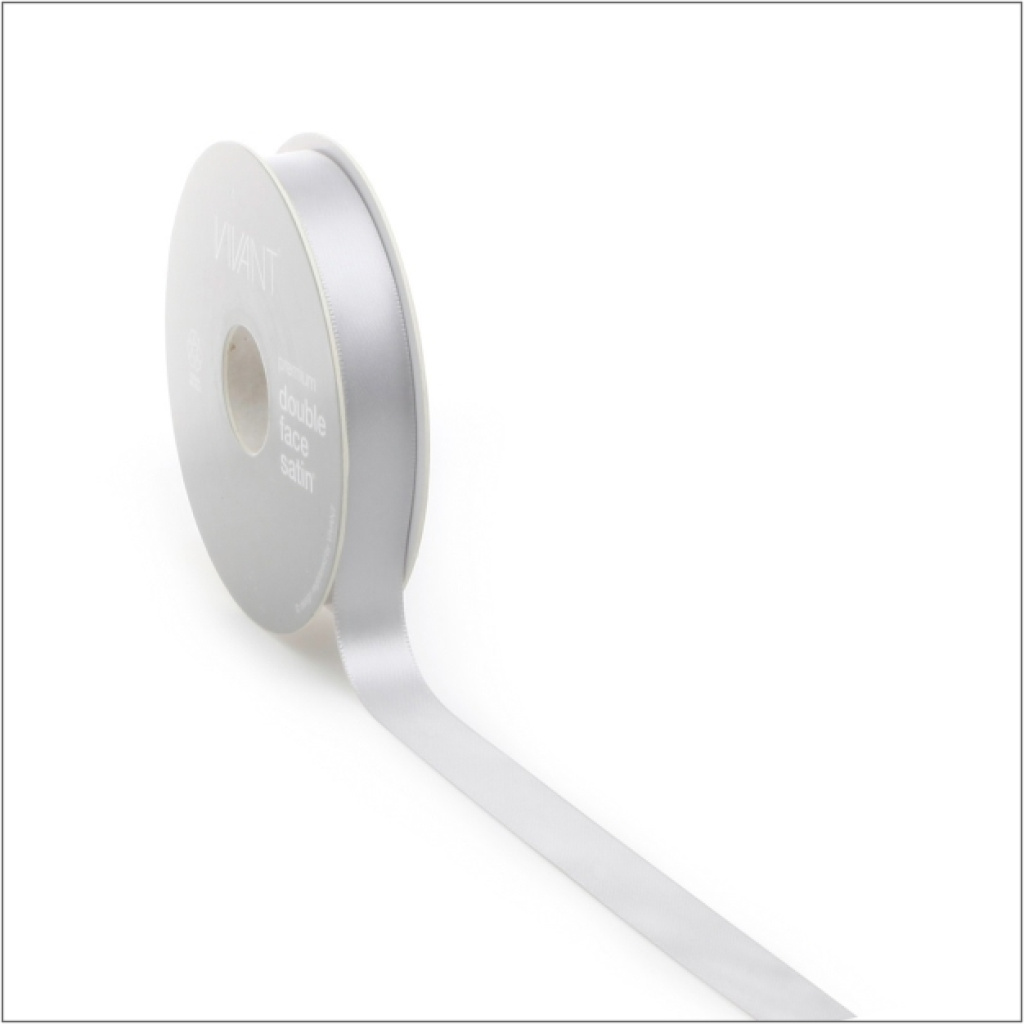 Double faced satijn – 25 meter – zilver