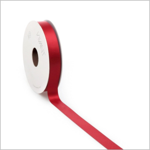 Double faced satijn – 25 meter – warm rood
