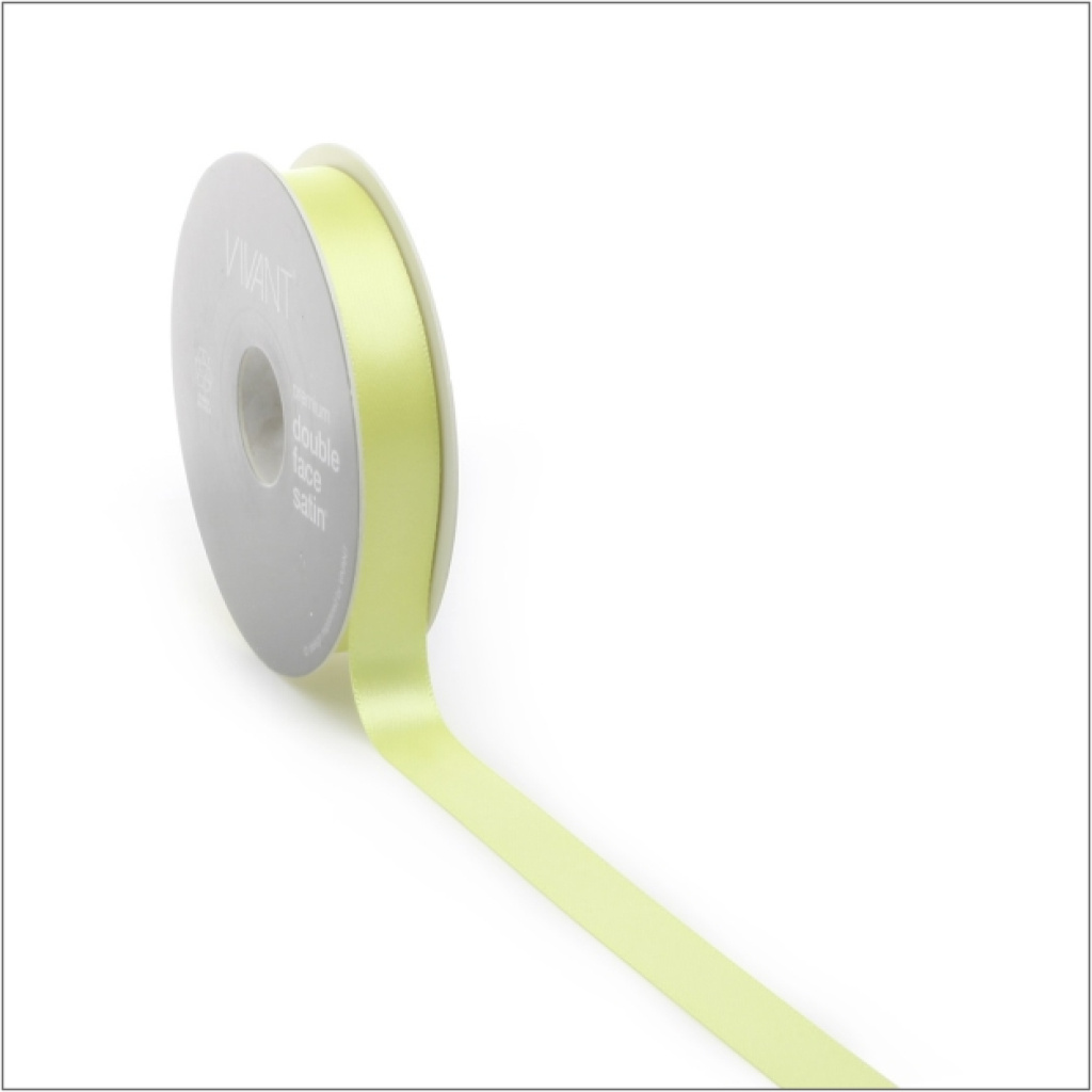 Double faced satijn – 25 meter – licht geel
