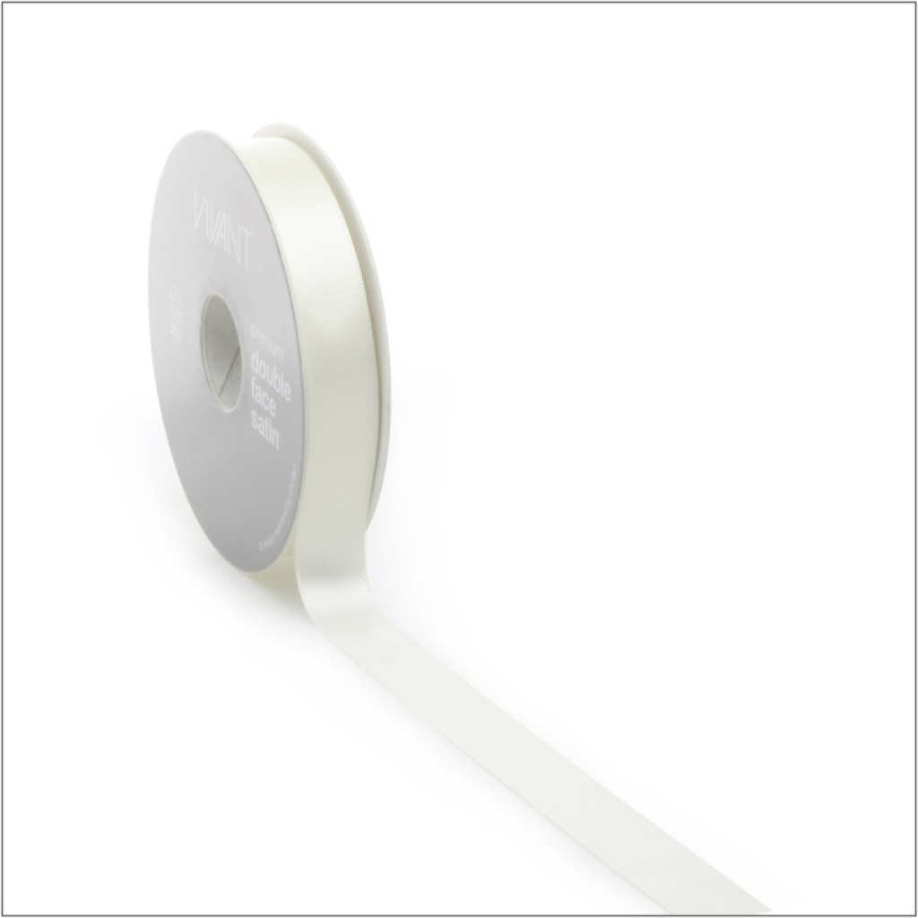 Double faced satijn – 25 meter – crème