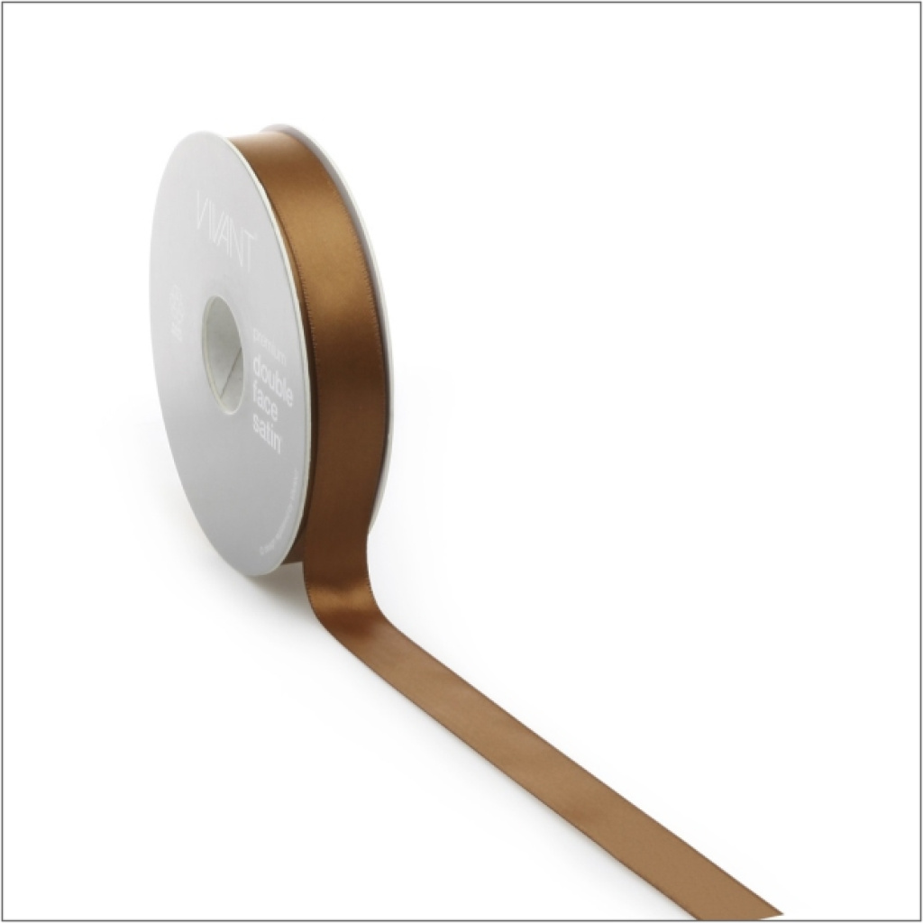 Double faced satijn – 25 meter – brandy