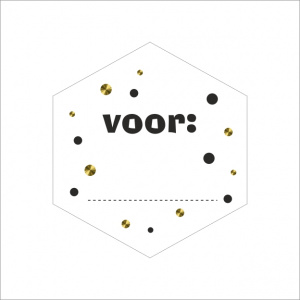 Stickers – Voor..... – 39 x 41mm – 250 Stuks – Sluitzegel – Voor Cadeaus en Verpakkingen