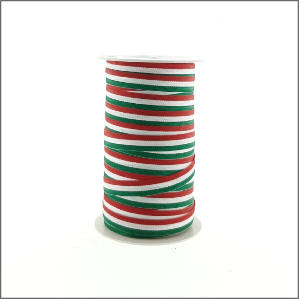Lint Italiaanse vlag-10mm x 25 meter