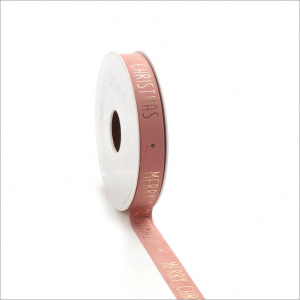 Lint Velvet – Christmas - 15mm x 5 meter - oud roze