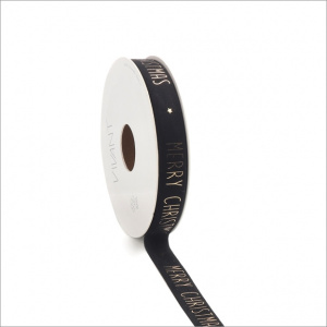 VLint Velvet – Christmas - 15mm x 5 meter - zwart