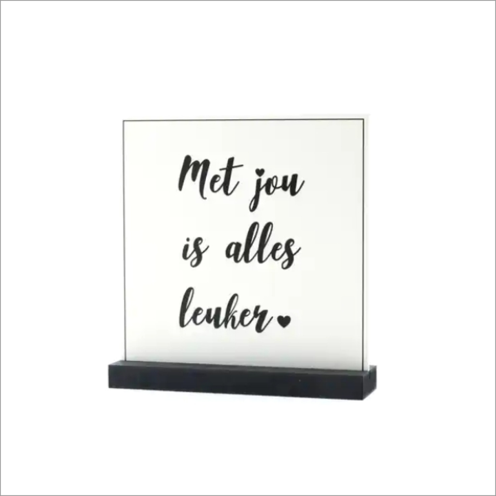 Decoplaatje – al mijn later is met jou – met houder