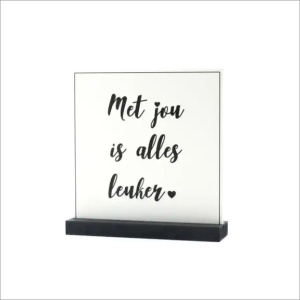 Decoplaatje – al mijn later is met jou – met houder