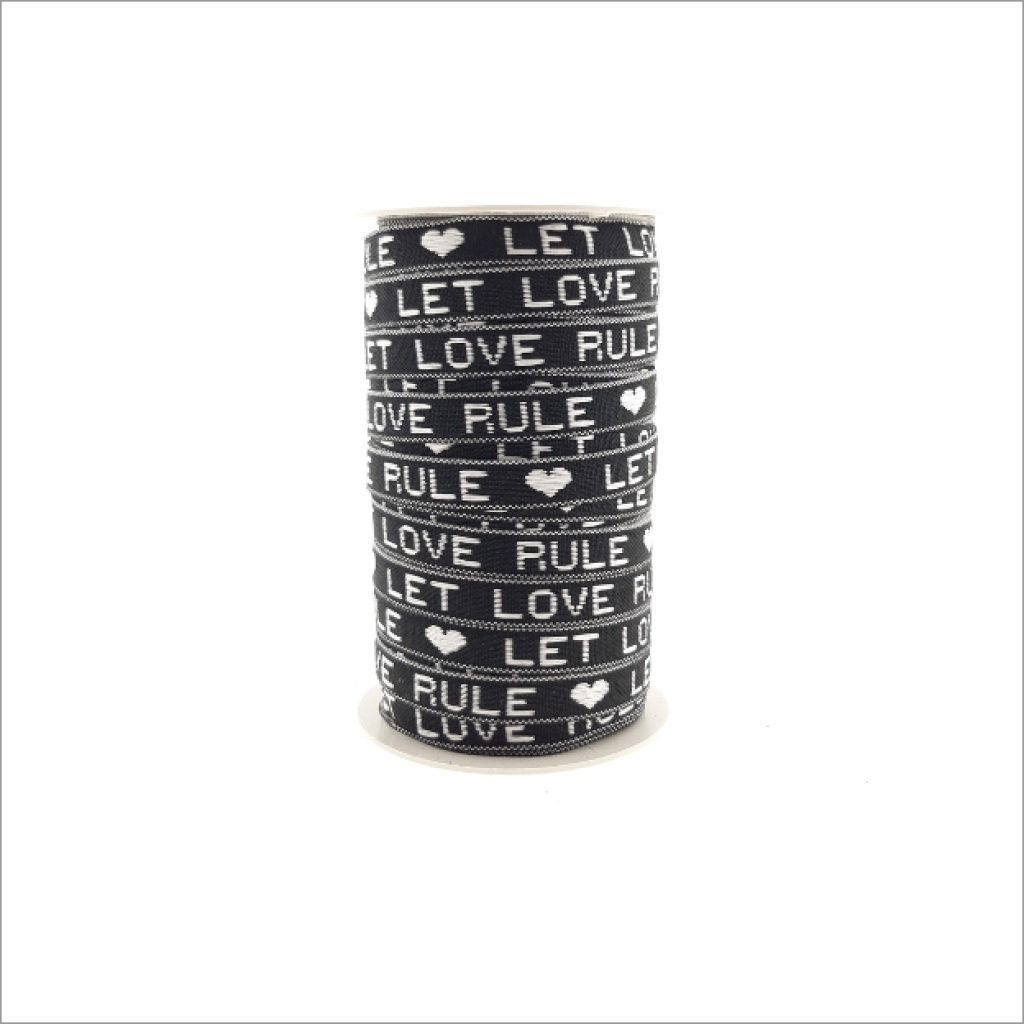 Let love rule – Lint zwart-wit