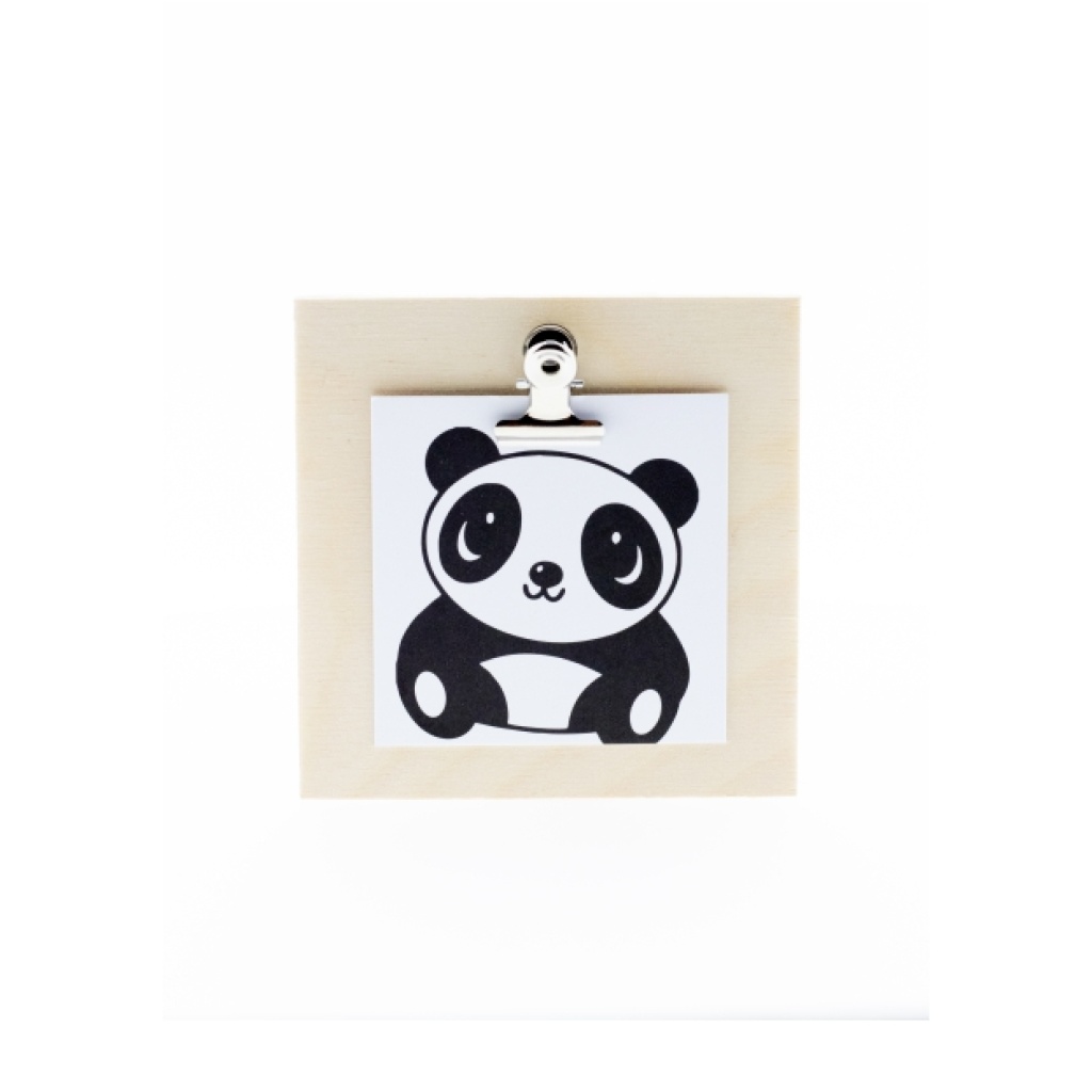 Mini-Clipbordje met kaartje - Panda