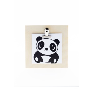 Mini-Clipbordje met kaartje - Panda