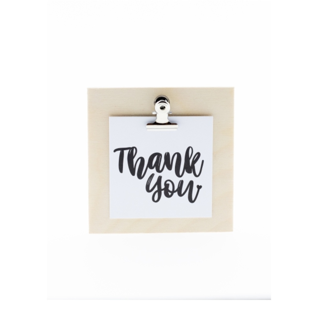 Mini-Clipbordje met kaartje – Thank you