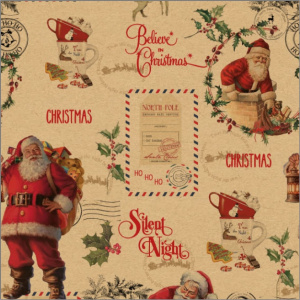 Papierrol – Kerst - Santamail – 50cm x 100m
